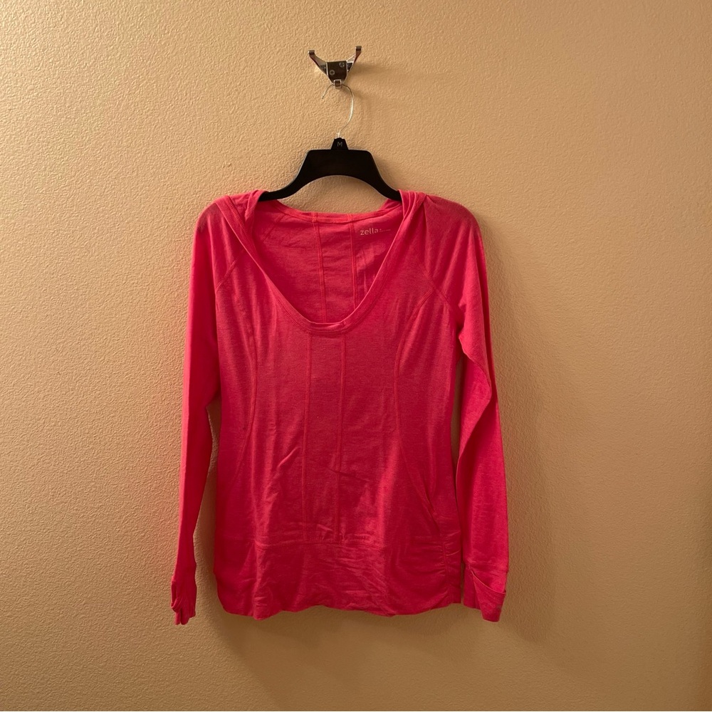Zella Vibrant Pink Long Sleeve Blouse